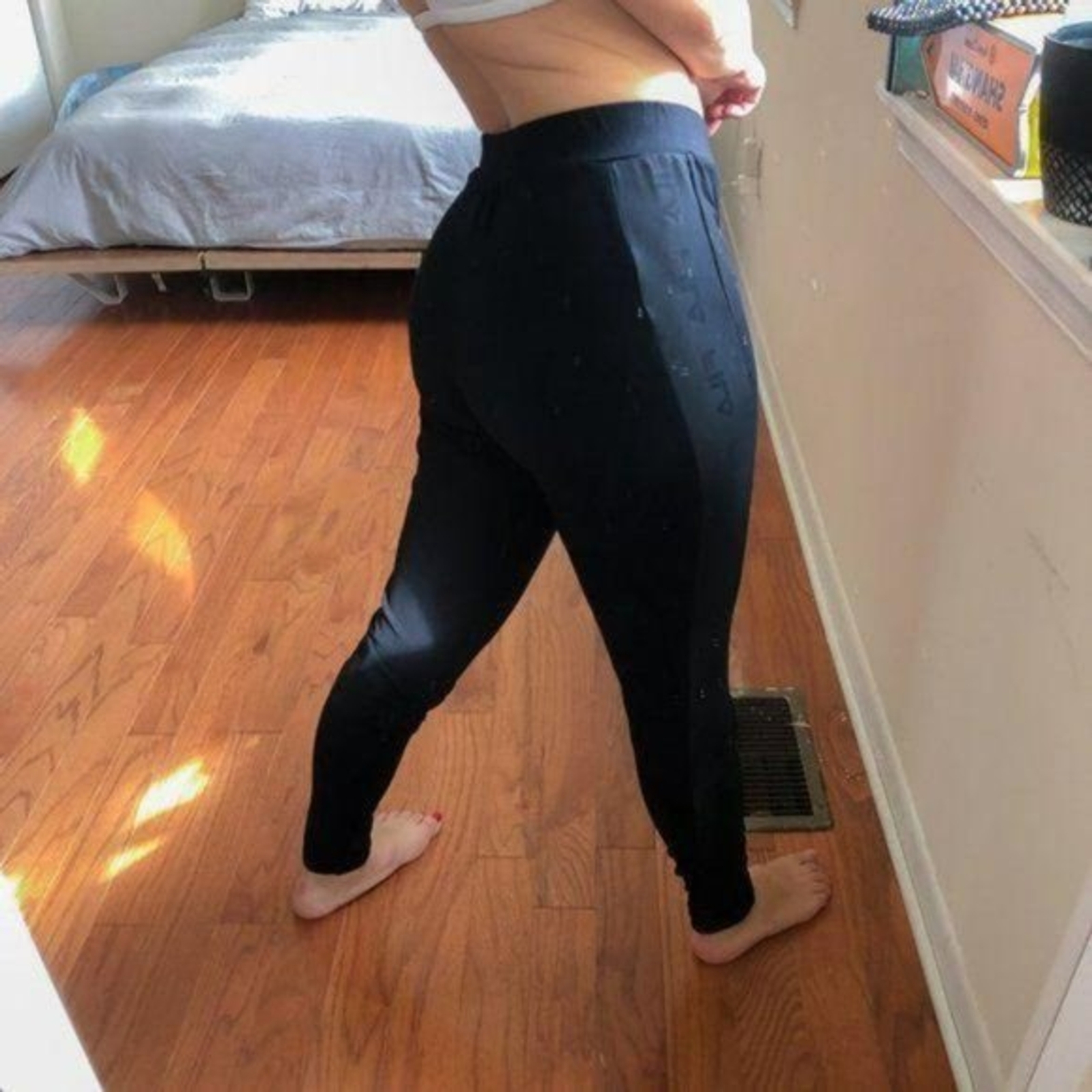 Leggings jogger con pannelli logo in rete Fila neri XS