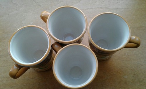 4 Pfaltzgraff Villa Della Luna Footed Mugs Jana Kolpen Mary Tiegreen 12 oz - Picture 7 of 7