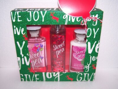 Bath & Body Works Sweet Pea 3 Piece Gift Set - Lotion Mist Gel New