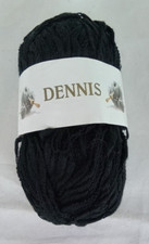 Dennis Yarn Knitting Crafting Black 87 Yards 1.76 Oz Roll