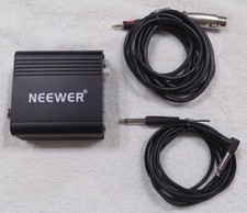 NEEWER NW-100 Phantom 48V Power Supply w/ Audio Cables  NO A/C Wall Adapter