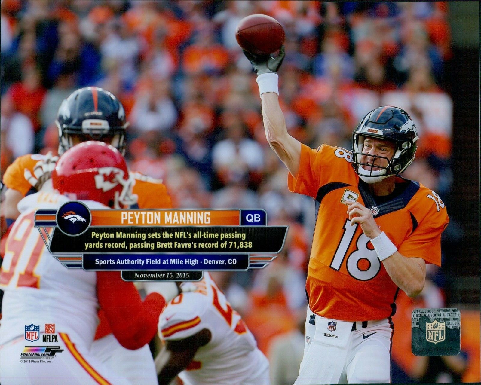 Peyton Manning Denver Broncos NFL Licensed Unsigned Matte 8x10 Photo P ...