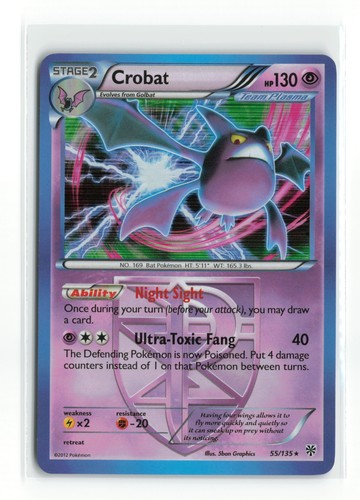 CROBAT 55/135 HOLO RARE PLASMA STORM POKEMON TCG LP