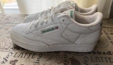 Vintage 80s/90s Reebok Club C Classic Leather White Green Men  s Size 7