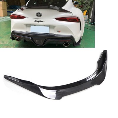 For 2020-2022 Toyota Supra A90 Real Carbon Fiber Trunk Spoiler Wing Lip TD Style