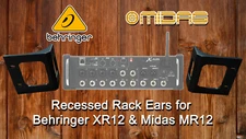 Recessed Rack Ears (pair) for Behringer & Midas Digital Mixers (XR12, MR12) ABS