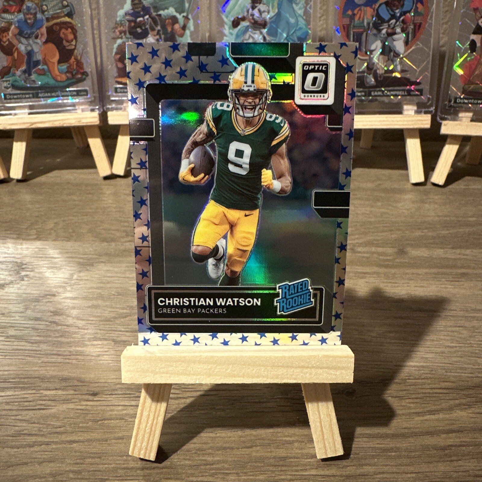 2022 Donruss Optic Christian Watson Rated Rookie STARS Prizm SP RC #219 Packers