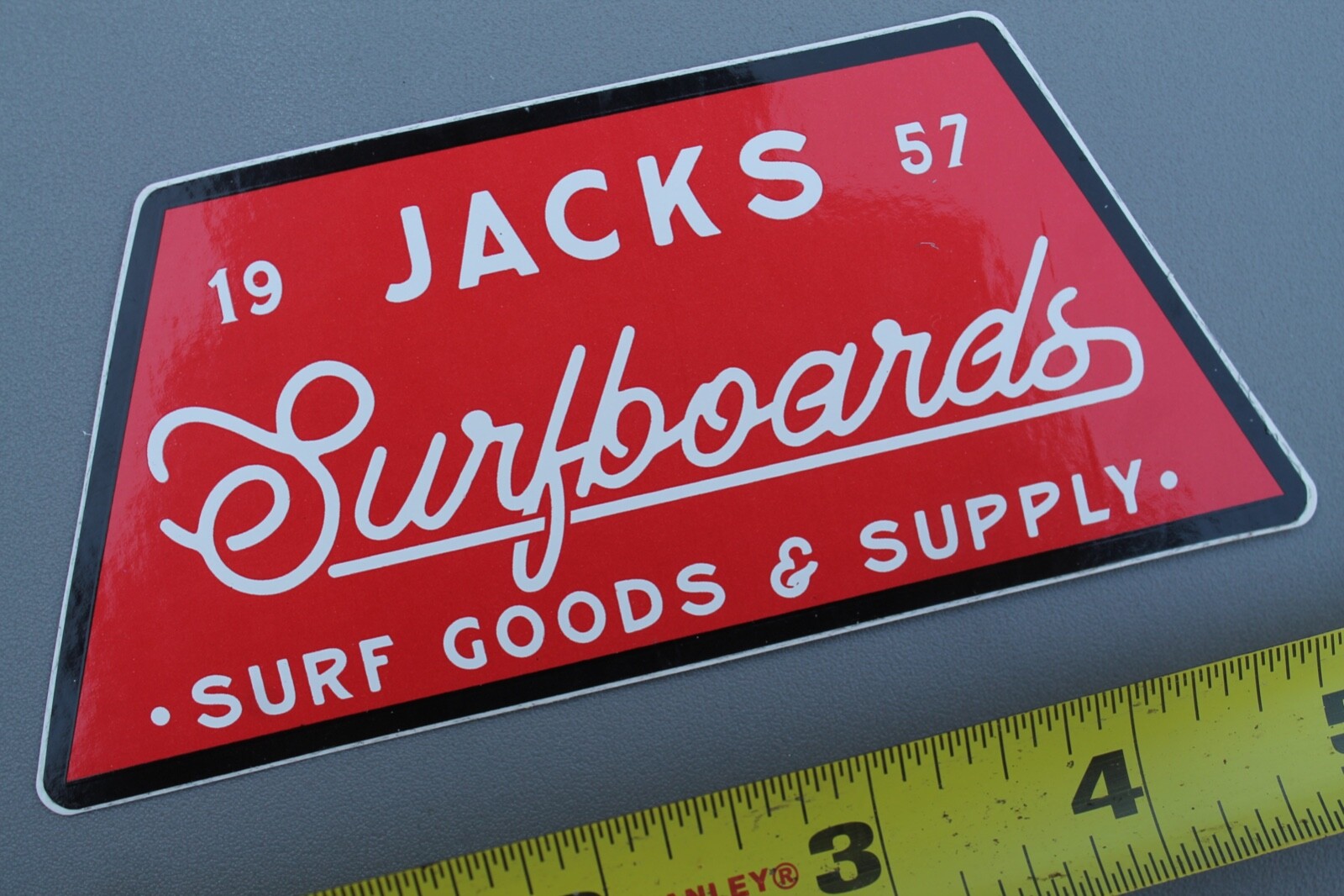 Jack's Surf Shop Surfboards Classic 1957 Red White V59C Vintage Surfing