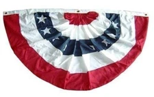 Toland Pleated Fan Flag - 3 Feet x 1 1/2 Feet w/Brass Grommets - 10830 - NEW