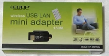 EDUP EP-MS150N 150Mbps Wireless-N USB 2.0 Adapter w/5dBi Antenna (Black)