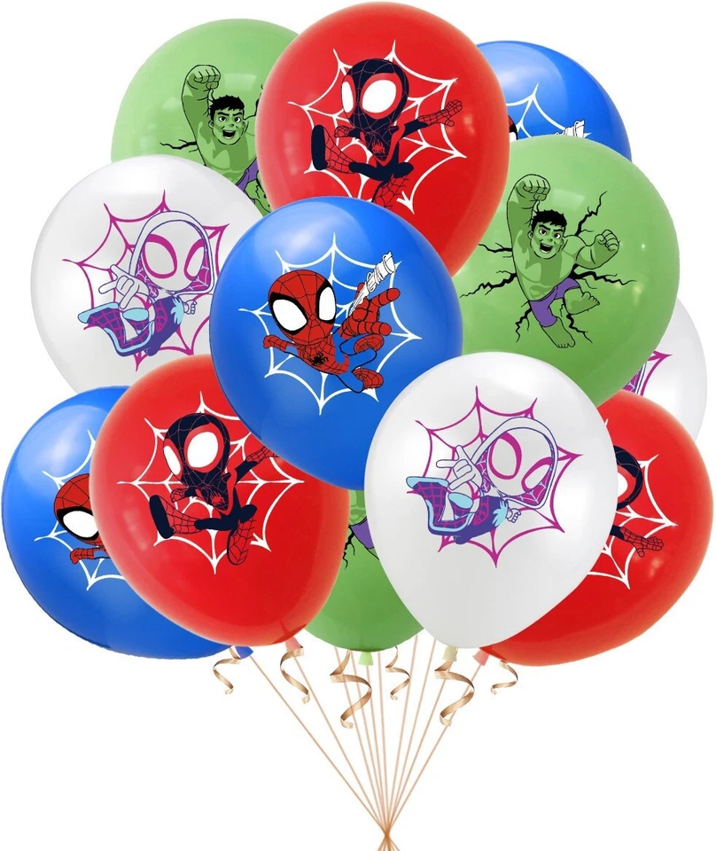 Spider man Balloons 8 ps 12" Latex Happy Birthday Party Fun KIDS DECOR AU - image 2 of 4