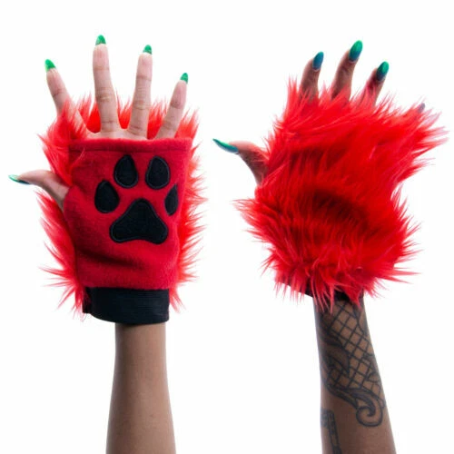 Guantes de piel de disfraces de animales y naturaleza