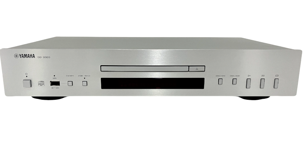 Yamaha CD-S303 Silver Single Disc Player with Manual Remote Control