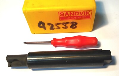 New 3/4 SANDVIK Carbide inserts Indexable End Mill Cutter Tool Holder 431-440242