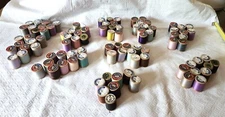 Vintage Coats & Clarks Wooden Spools Thread Lot 98 Spools Mercerized & Boilfast