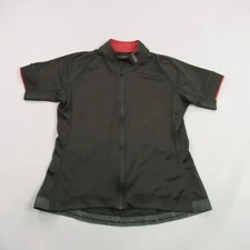 REI Jersey Womens Large Short Sleeve Full Zip Leisure Biking Casual Pockets