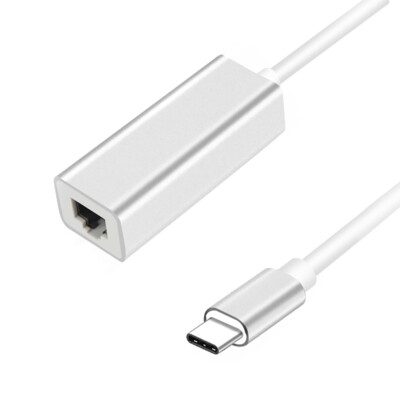 USB3.1 Type C to RJ45 Ethernet 1000Mbps Gigabit LAN Network Adapter Card Silver