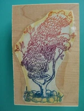 Bear Shaped Topiary Mystery Murder Character from BARTHOLOMEWS INK Rubber Stamp