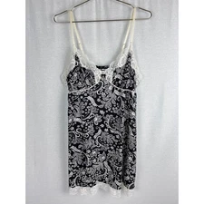 Studio Donatella Dress Womens Large Babydoll Lace Floral Slip Mini Fairy Whimsy