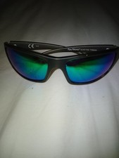 Flying Fisherman Slack Tide 7756GAG Mirrored Green Sunglasses Black Wrap Frame