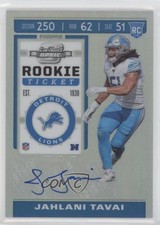 2019 Panini Contenders Optic Holo Prizm Rookie Ticket Jahlani Tavai Auto yn4