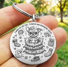 Dog Puppy Pet Animal Kitty Hot Funny Stainless Keychain Art Joke Family Sweet