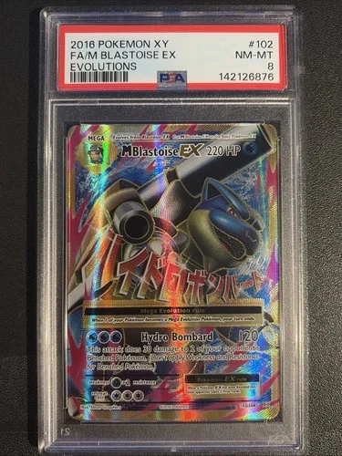 Mega Blastoise EX #102/108 PSA 8 Pokemon 2016 XY Evolutions