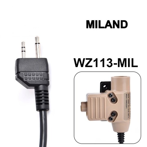 Tactical communications Headset 2 Pin U94 K 2 Pin Plug PTT 7.0mm Plug for Walkie - Picture 20 of 34