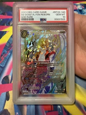 ドラゴンボールカード PSA 10 SS Gogeta Fusion Reborn GOD RARE 2023 DRAGON BALL SUPER GOD RARE #BT22-140 SS GOGETA, FUSION REBORN