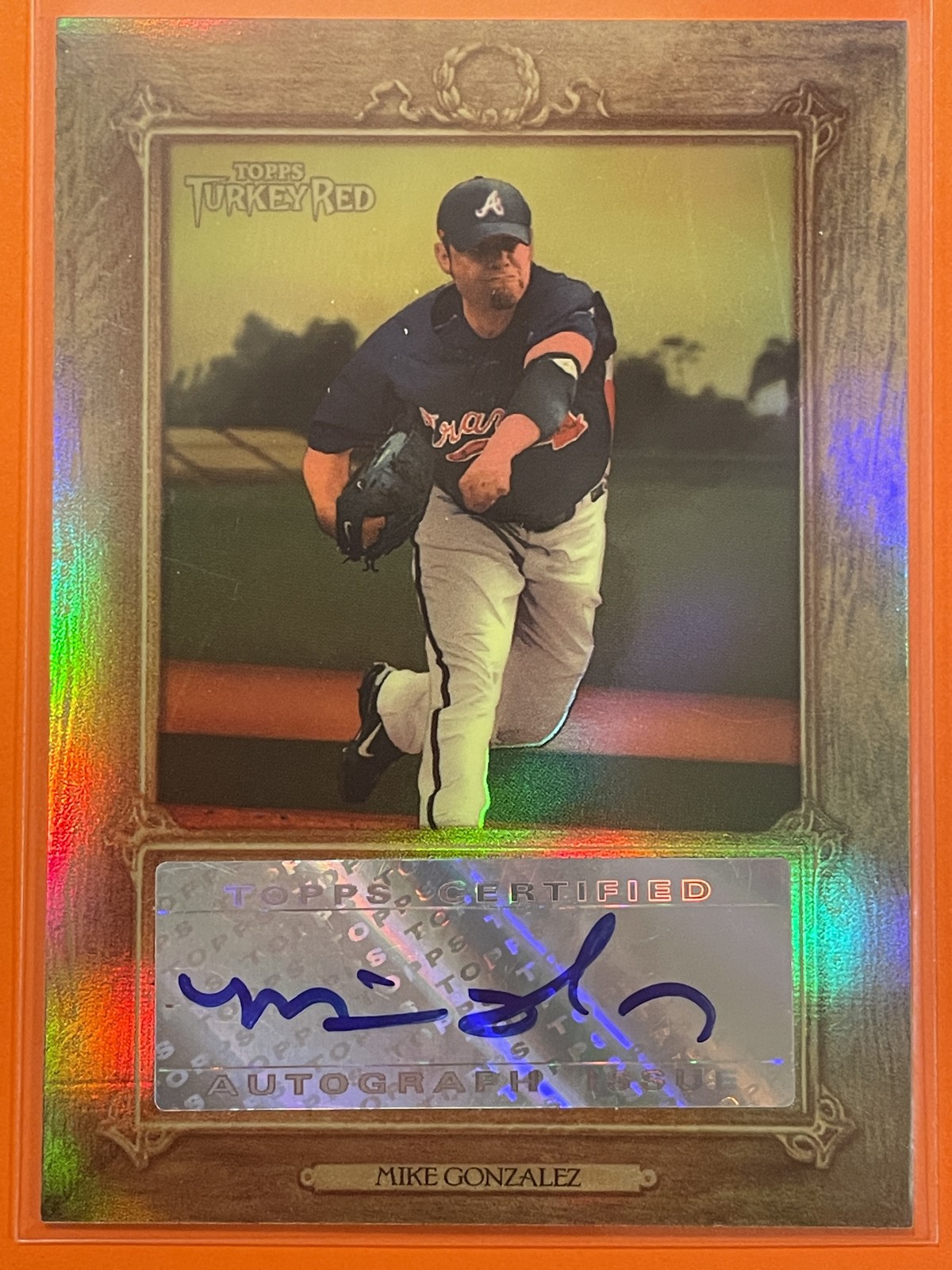 2007 Topps Turkey Red Refractor Chromographs Mike Gonzalez #TRCMG (AU)