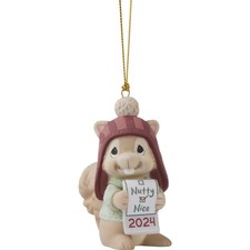 Precious Moments Squirrel Ornament  Have You Been Nutty Or Nice Multi Color