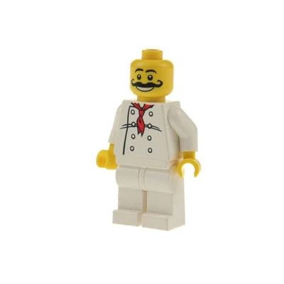 1x Lego Minifigur Town City Mann Koch Schnurrbart lang geschwungen 7324 chef009 - Bild 1 von 2