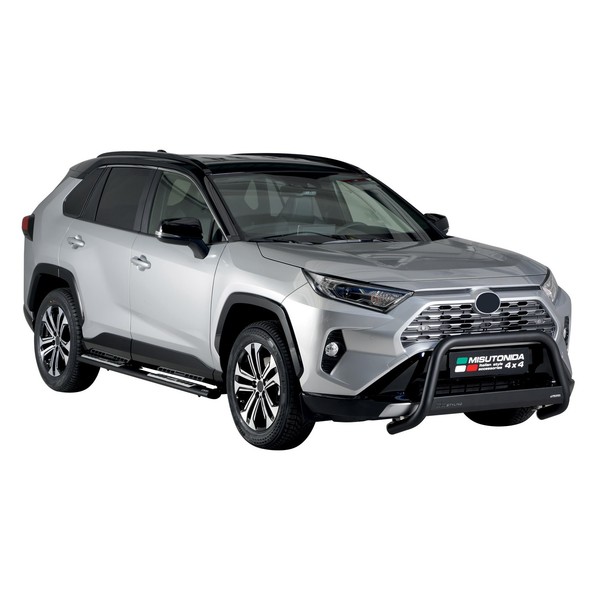 Stahl Seitenschweller Schwellerrohre FüR Toyota RAV4 Hybrid 2019-2025 Schwarz-image