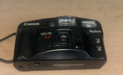 #ad Canon AF Sure Shot Owl 35mm Camera Marlboro Edition Untested $27.00
