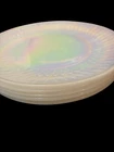 Set of 5 Vintage Federal Moonglow Iridescent Milk Glass 11'' Dinner Plates