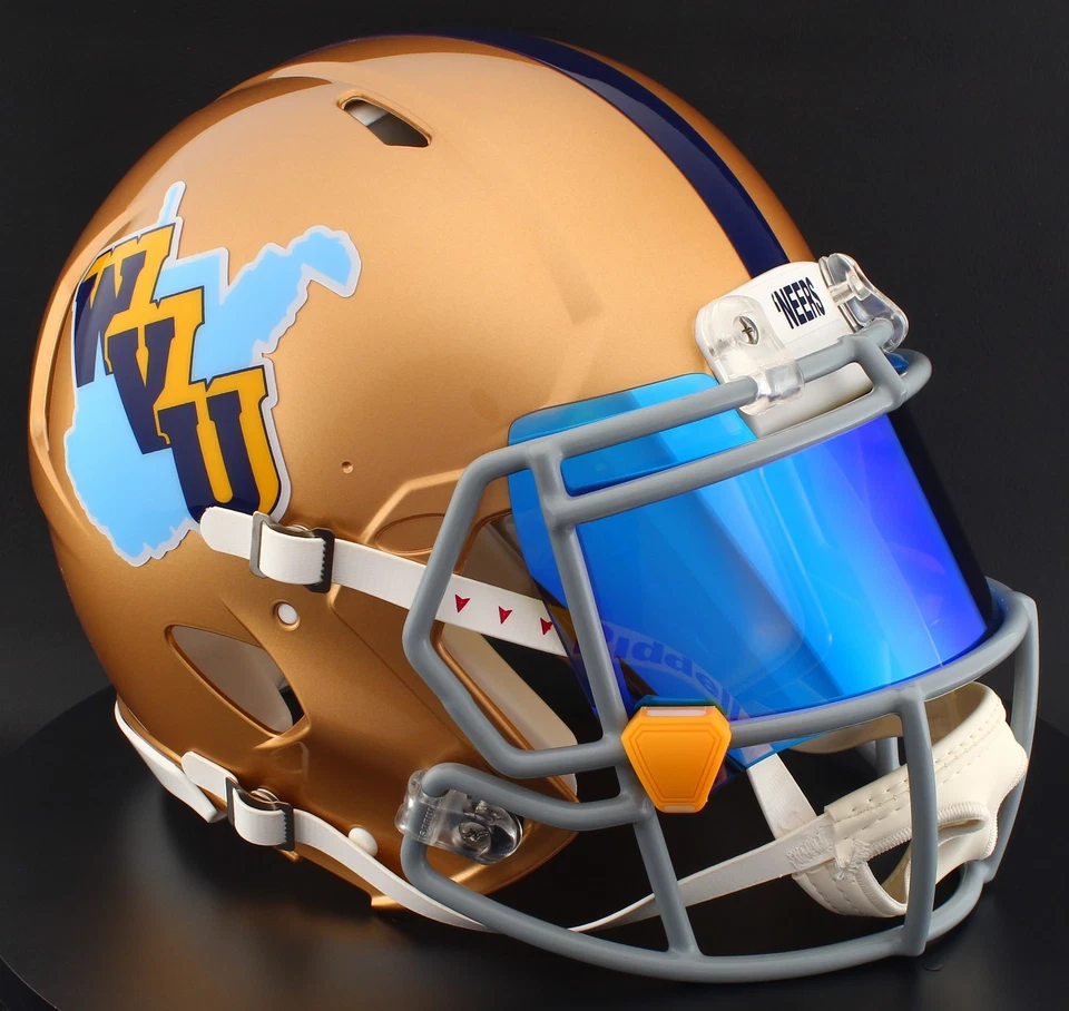 WEST VIRGINIA MOUNTAINEERS WVU Riddell Speed Full Size REPLICA Football Helmet - Image 2 of 4
