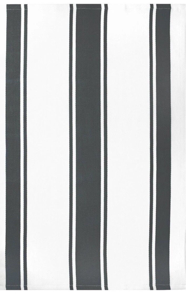 MU Kitchen 100% Cotton Classic Stripe Stainless Kitchen Dishtowel - Set Of (2)