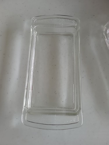 Vintage Pyrex? Fire King? Set Of 3 Clear Glass Butter Dish Base - Picture 2 of 2