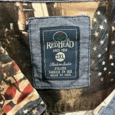 Redhead Shirt Mens Button Up Shirt 2 Xlg Short Sleeve 100% Cotton