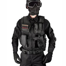 Military Tactical Vest Molle Adjustable Army Assault Combat Plate Carrier Black