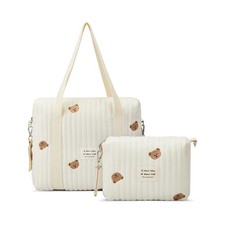 Paterr 2 Pcs Quilted Diaper Bag Tote Multifunction Multisize Matern... Fast Ship