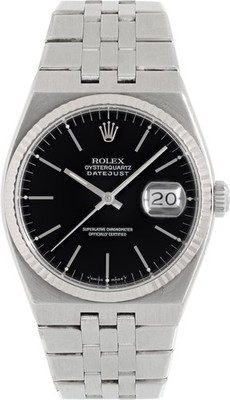 Rolex oysterdate 17014 Stainless Steel Black dial 36mm Quartz watch