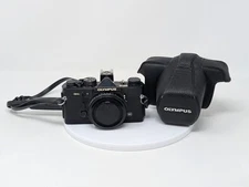 Olympus OM-2n Black 35mm SLR Film Camera Body with Hot Shoe 4, Body Cap - TESTED