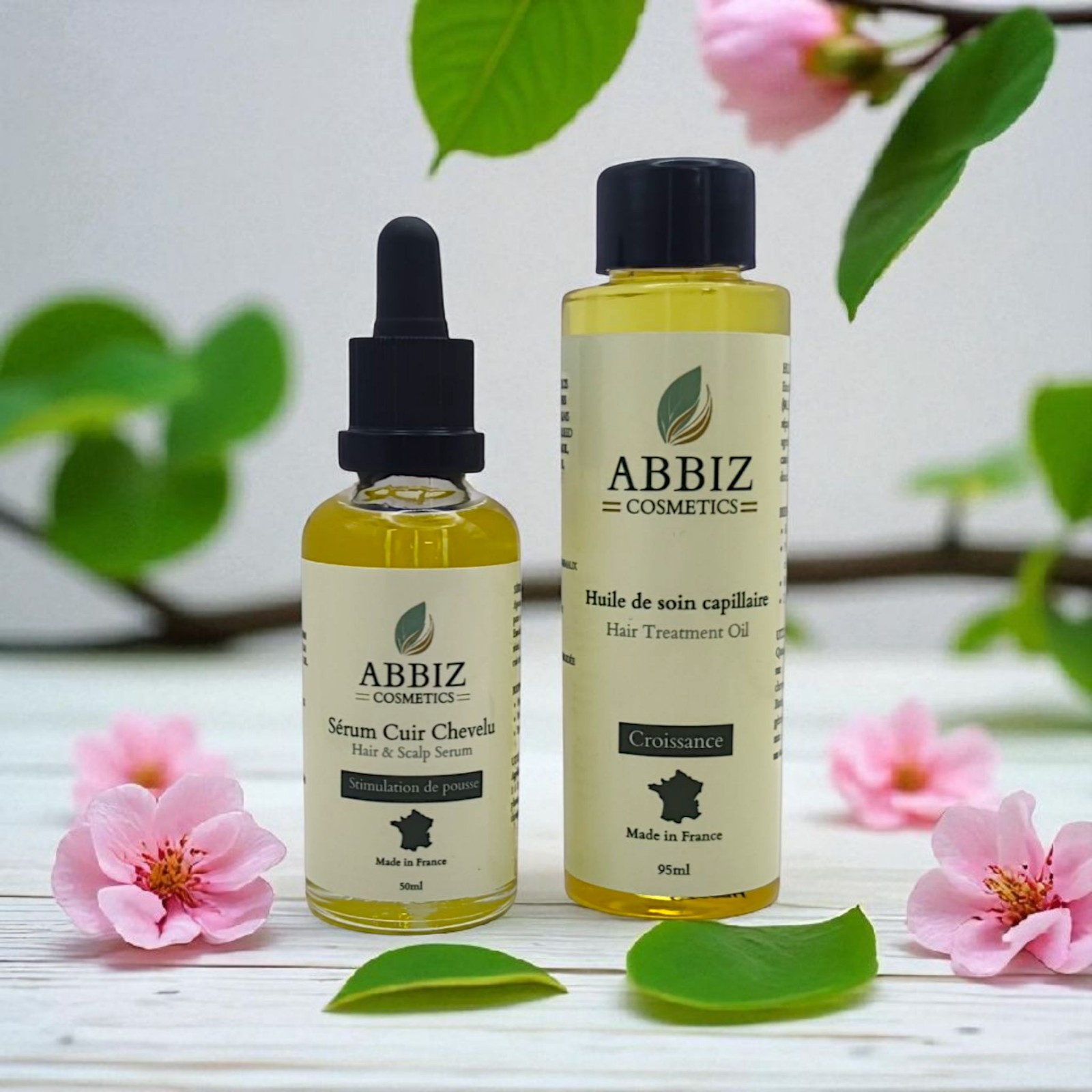 Coffret Soin Cheveux Naturel avec Sérum Cuir Chevelu et Huile de Pousse 100ml