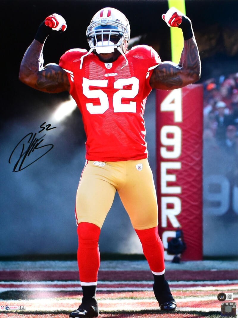 Patrick Willis Autographed Signed San Francisco 49ers 16x20 Flexing Photo- Beckett W Holo 