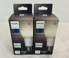2x Philips Hue A19 75W  1100 Lumen LED Smart Light Bulb-White Ambience