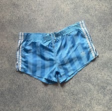 Vintage Adidas Originals 80s Nylon Runinnig Football Shorts Soccer Blue D6 M