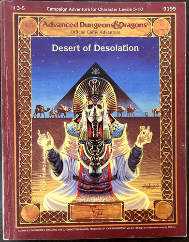 TSR 9199 Advanced Dungeons & Dragons Desert of Desolation W/ Map - GREAT SHAPE!