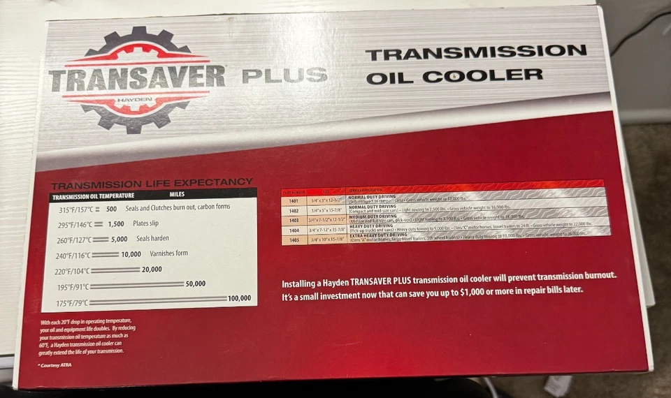 Hayden Transaver Plus Transmission Oil Cooler 1403 – Universal Fit, New in Box - Image 2 of 4