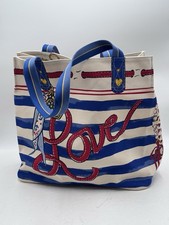 Brighton Striped Love Tote Bag Red, Blue and ...